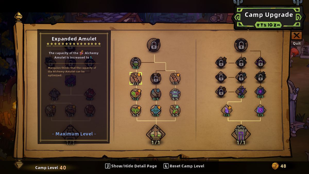 Expanding your amulet in Lost Castle 2.